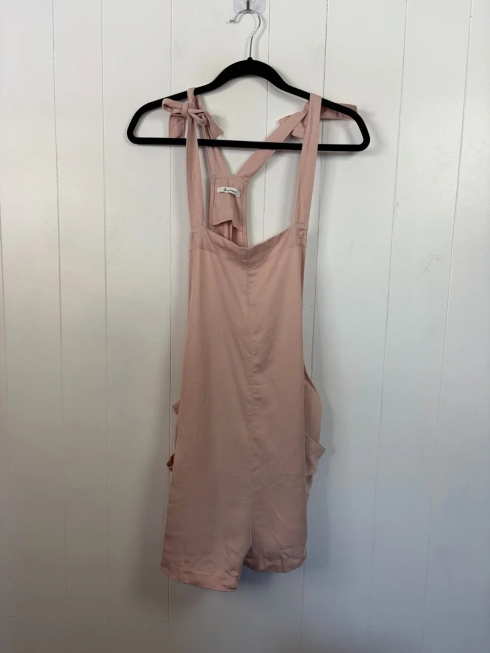Ripzone Overalls Romper Jumpsuit Pink Tie Strap Pockets Shorts Womens Size XL - Picture 2 of 9